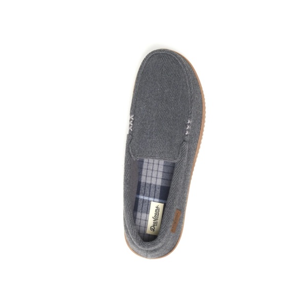 Dearfoams Charcoal Men's Slip-On Moccasin Slippers - Picture 2 of 5